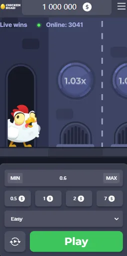 Chicken Road Game Mobile Interface